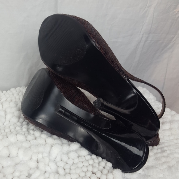 Kelly & Katie Sling Back Heels Blood Red Sz 7 - Picture 6 of 6